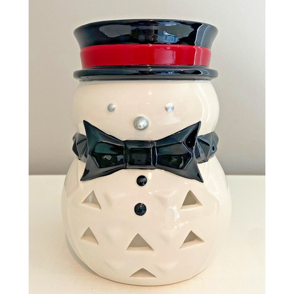Yankee Candle Other - YANKEE CANDLE Large Jack Frost Ceramic Snowman Vented Candle Holder Christmas